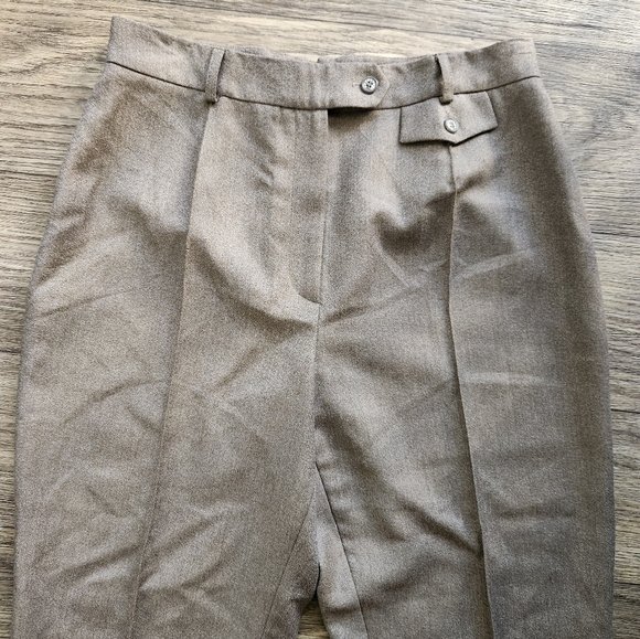 Burberrys Vintage Brown Wool High Waisted Trouser Pants - Picture 2 of 11